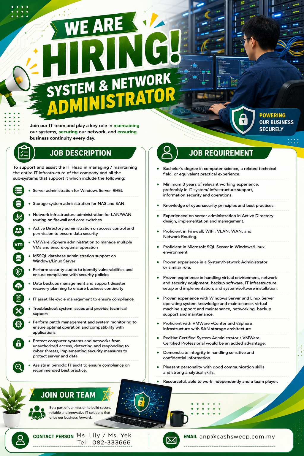 System & Network Administrator